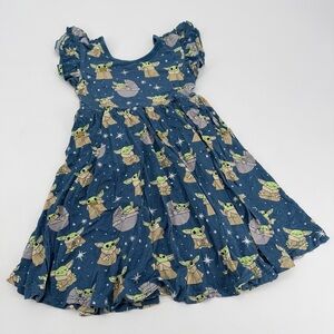 Little Sleepies Star Wars Grogu Baby Yoda Twirl Dress Girls Kids 5